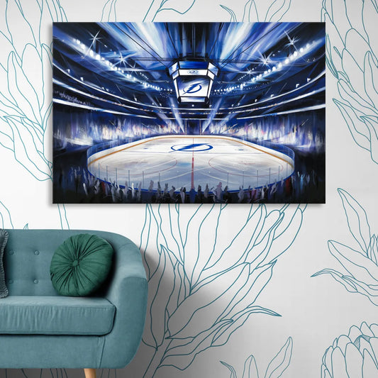 Tampa Bay Lightning Arena Lights Living Room - Canvas Wall Art