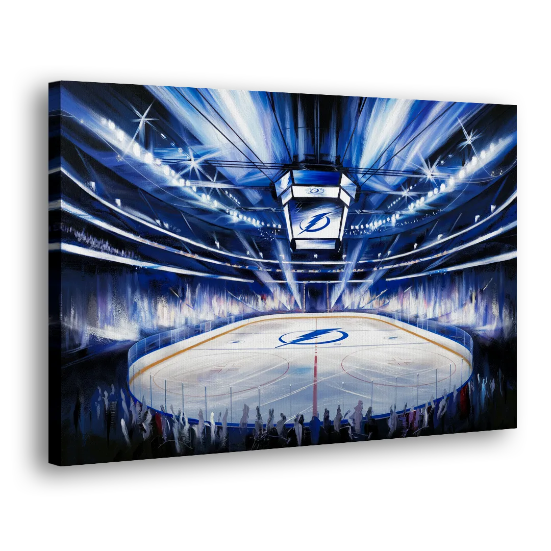 Tampa Bay Lightning Arena Lights Side - Canvas Wall Art