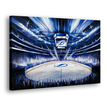 Tampa Bay Lightning Arena Lights Side - Canvas Wall Art