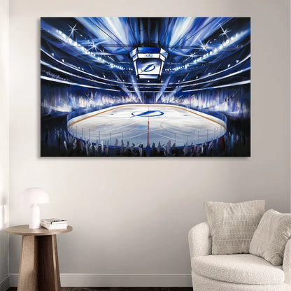 Tampa Bay Lightning Arena Lights Sitting Room - Canvas Wall Art