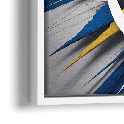 Tampa Bay Lightning Inspired Abstract Lightning Bolt Artwork - Close-Up White Frame Canvas