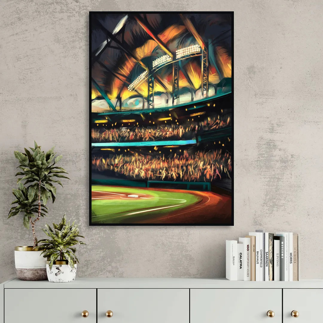 Tampa Bay Rays Game Day Energy Sitting Room - Black Canvas Wall Art