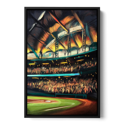 Tampa Bay Rays Game Day Energy Front - Black Canvas Wall Art
