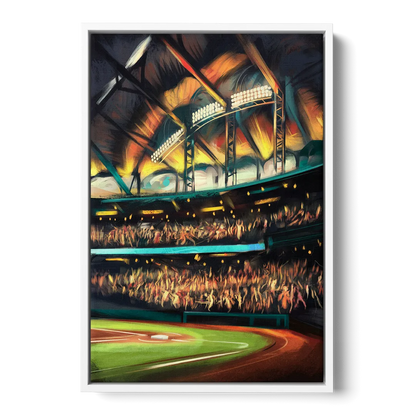 Tampa Bay Rays Game Day Energy Front - White Canvas Wall Art