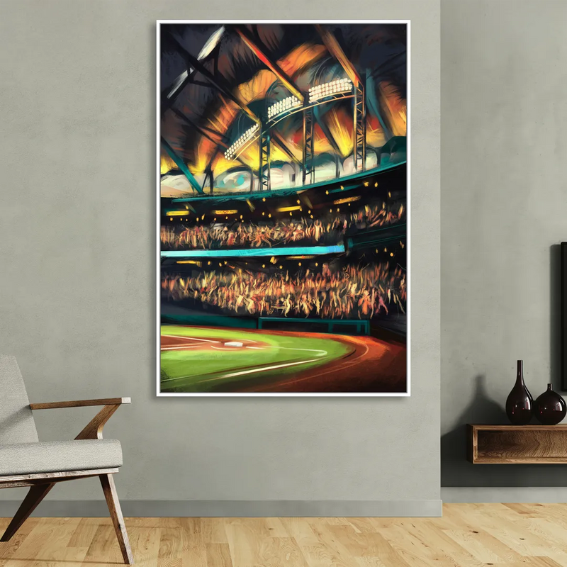 Tampa Bay Rays Game Day Energy Living Room - White Canvas Wall Art