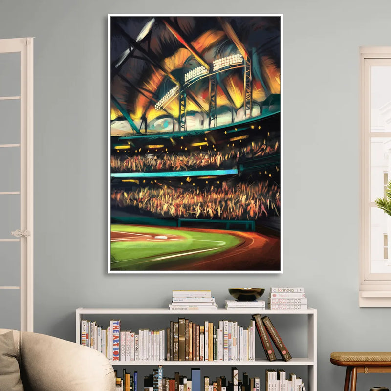 Tampa Bay Rays Game Day Energy Sitting Room - White Canvas Wall Art