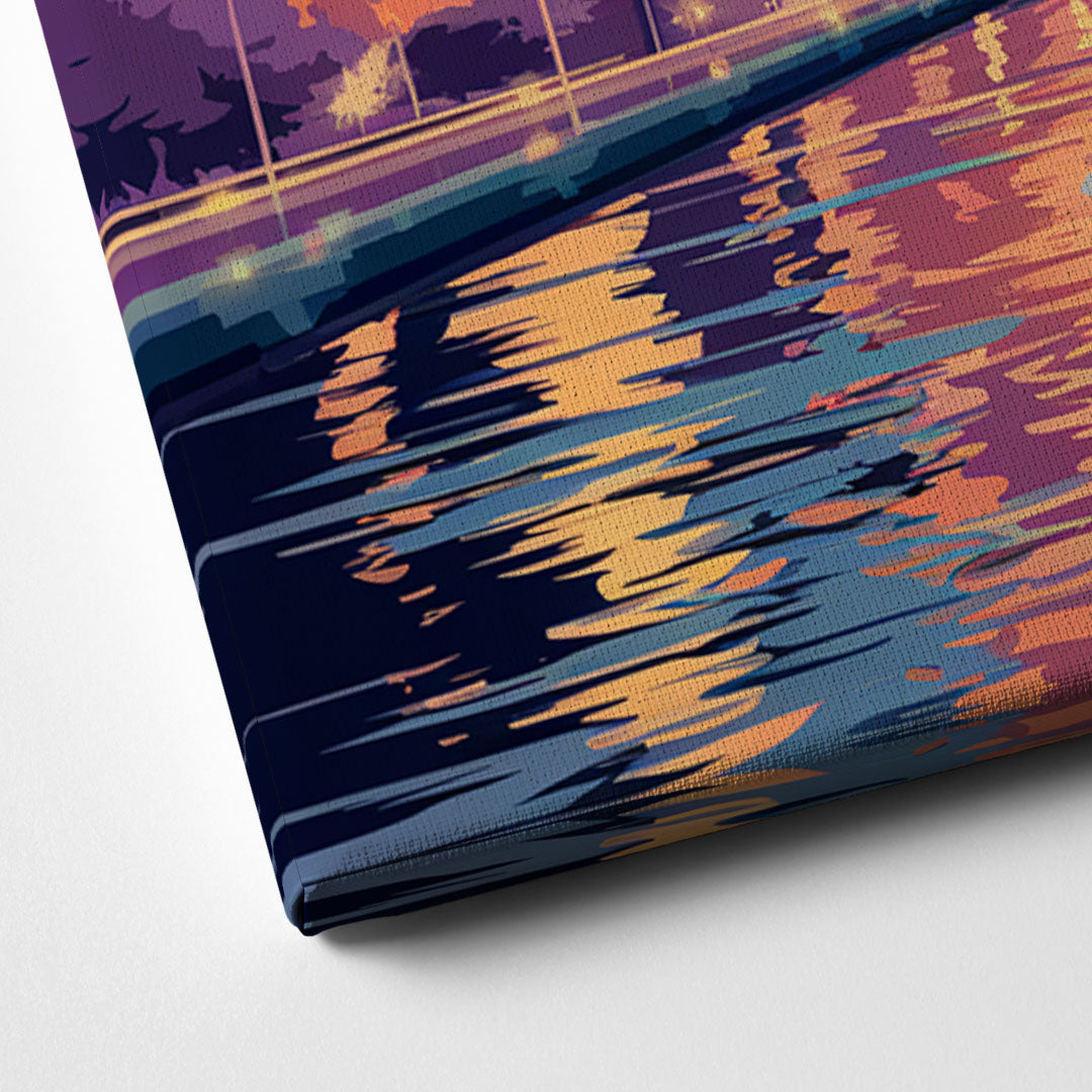 Tampa Bay Skyline Panorama Canvas Close Up
