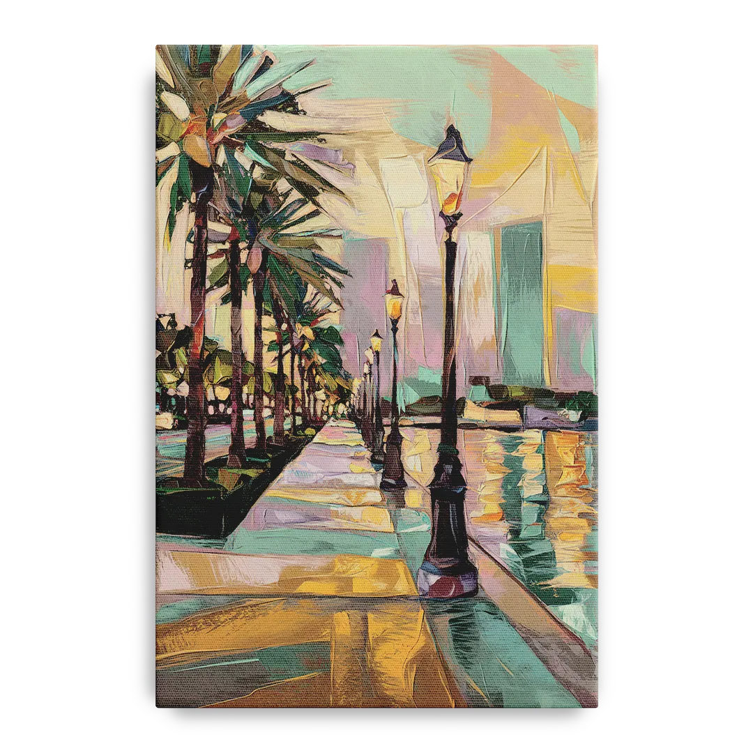 Tampa Bayshore Boulevard Scene Front - Canvas Wall Art