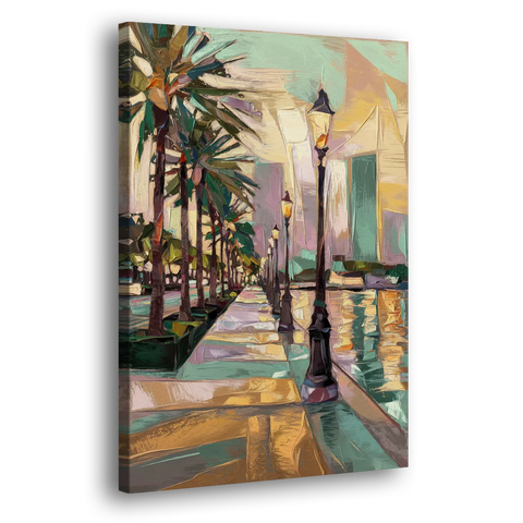 Tampa Bayshore Boulevard Scene - Canvas Wall Art