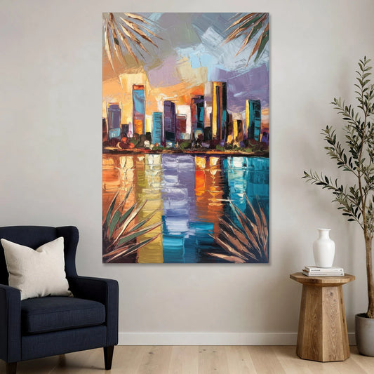Tampa Downtown Harbor - Canvas Wall Art - Sofa - 40x60