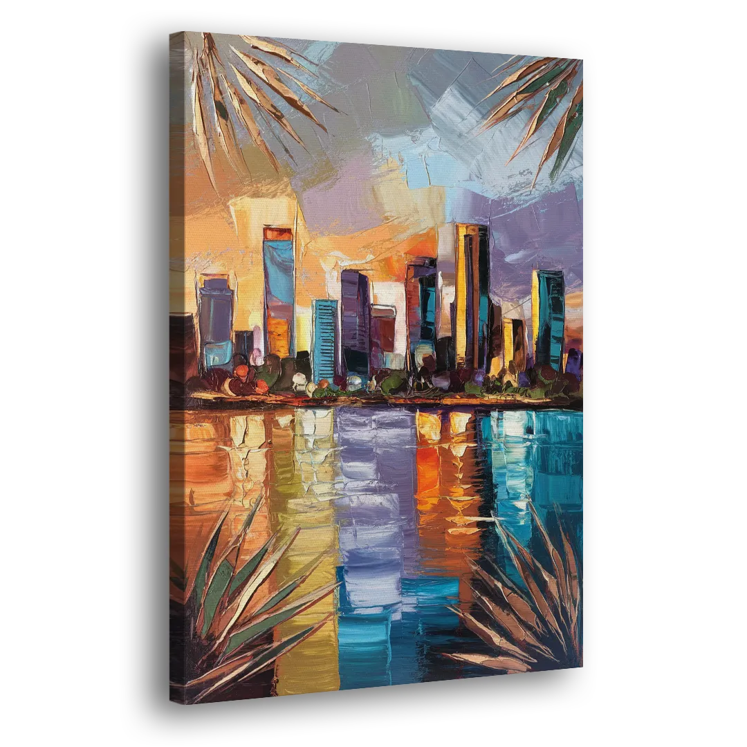 Tampa Downtown Harbor Side - Canvas Wall Art