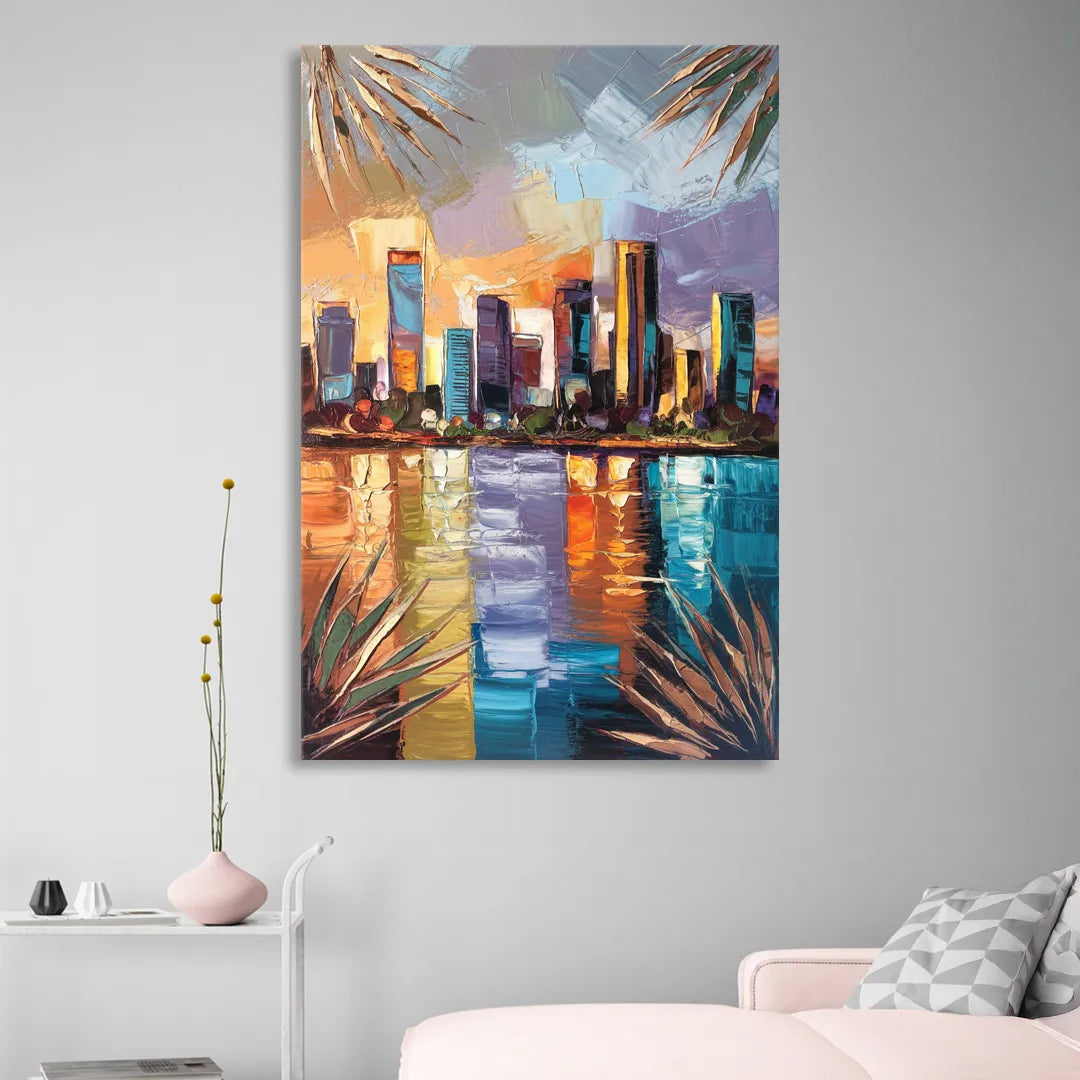 Tampa Downtown Harbor Living Room - Canvas Wall Art