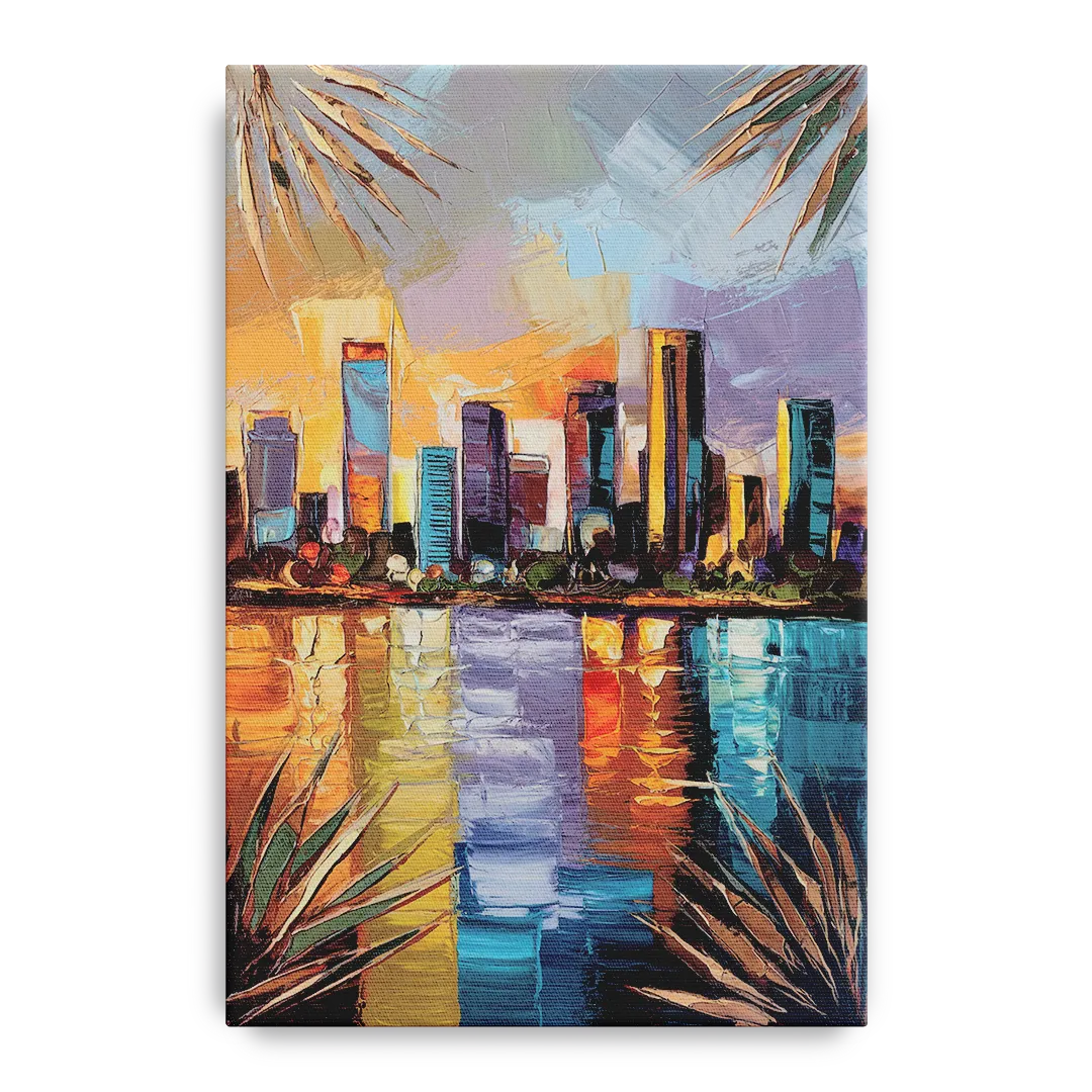 Tampa Downtown Harbor Front - Canvas Wall Art