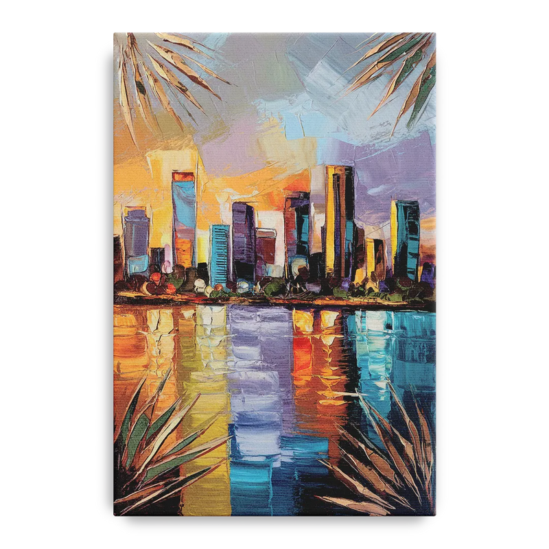 Tampa Downtown Harbor Front - Canvas Wall Art