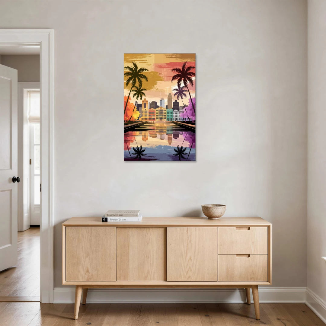 Tampa Historic Ybor City - Canvas Wall Art - Coffee Table - 24x36