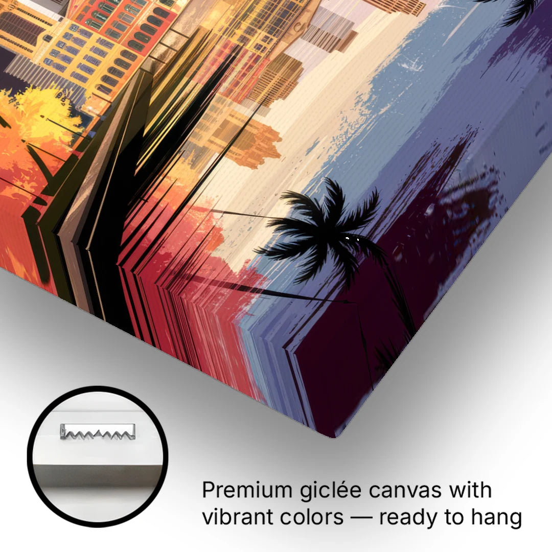 Tampa Historic Ybor City - Canvas Wall Art - Gallery Wrap Corner