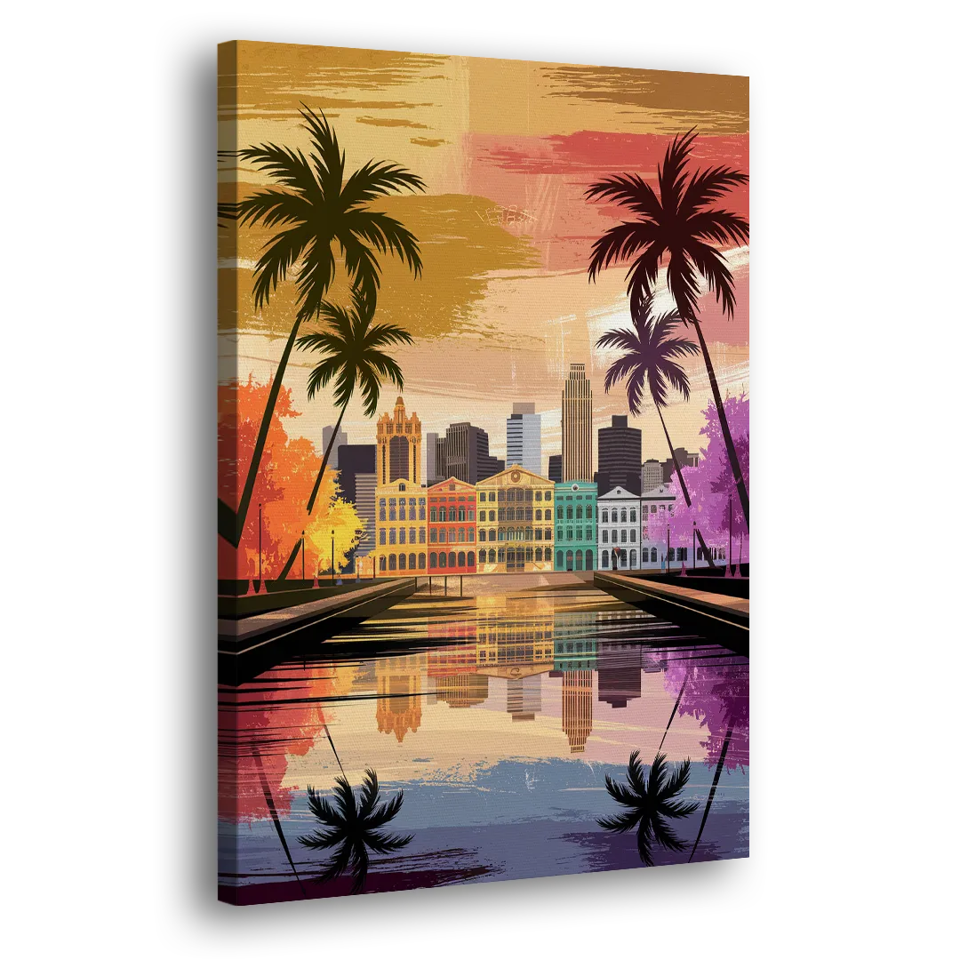 Tampa Historic Ybor City Side - Canvas Wall Art