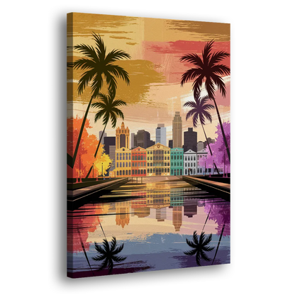 Tampa Historic Ybor City Side - Canvas Wall Art