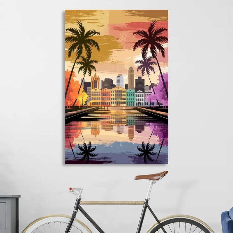 Tampa Historic Ybor City Sitting Room - Canvas Wall Art