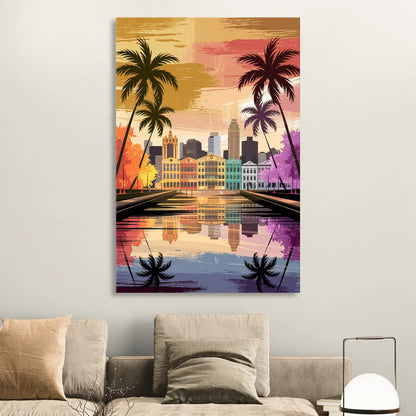 Tampa Historic Ybor City Living Room - Canvas Wall Art