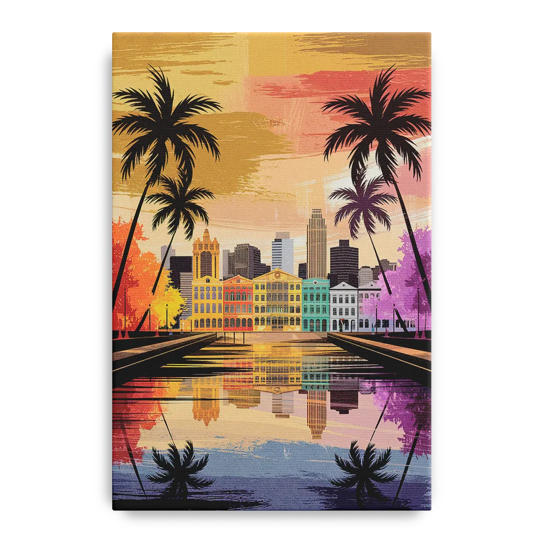 Tampa Historic Ybor City Front - Canvas Wall Art