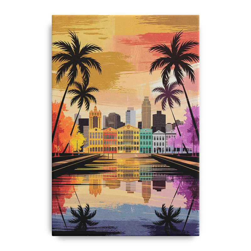 Tampa Historic Ybor City Front - Canvas Wall Art