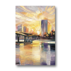 Tampa Riverwalk Sunrise - Canvas Wall Art - Front