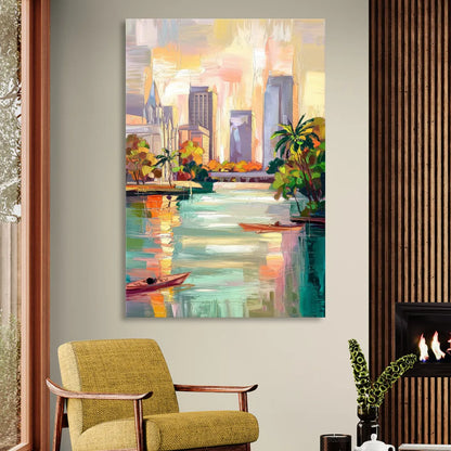 Tampa University Campus Vibes Sitting Room - Canvas Wall Art