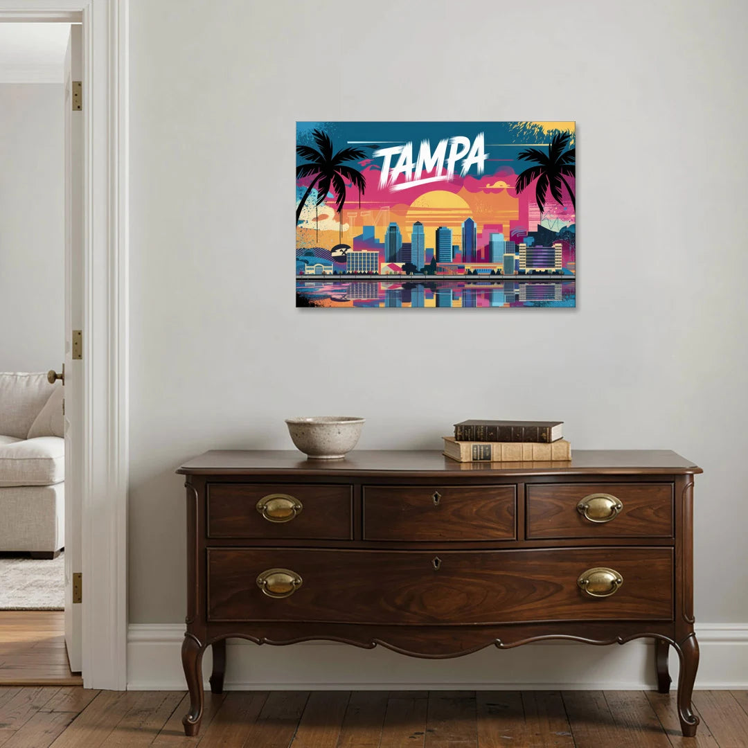 Tampa Urban Street Art Vibes - Canvas Wall Art - Coffee Table - 36x24