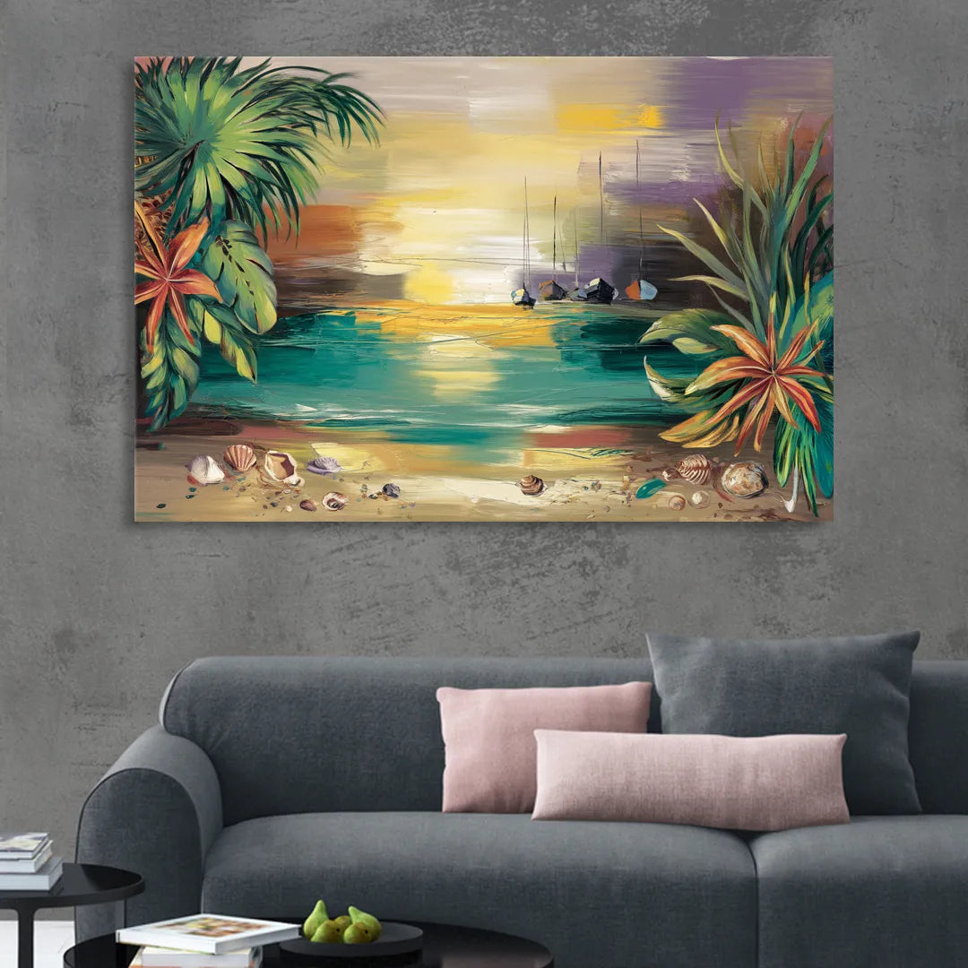 Tampa Waterfront Serenity Sitting Room - Canvas Wall Art