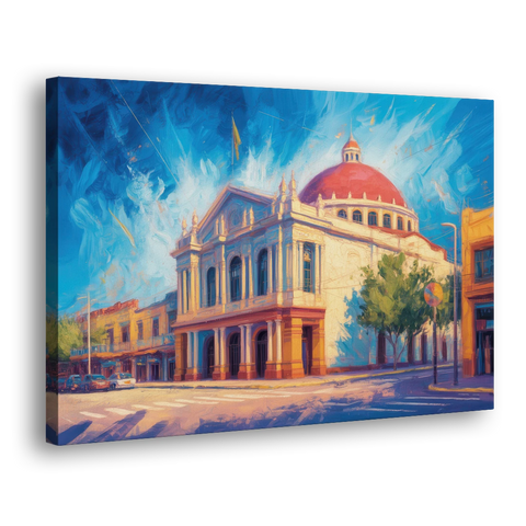 Teatro Macedonio Alcalá - Canvas Wall Art - Side