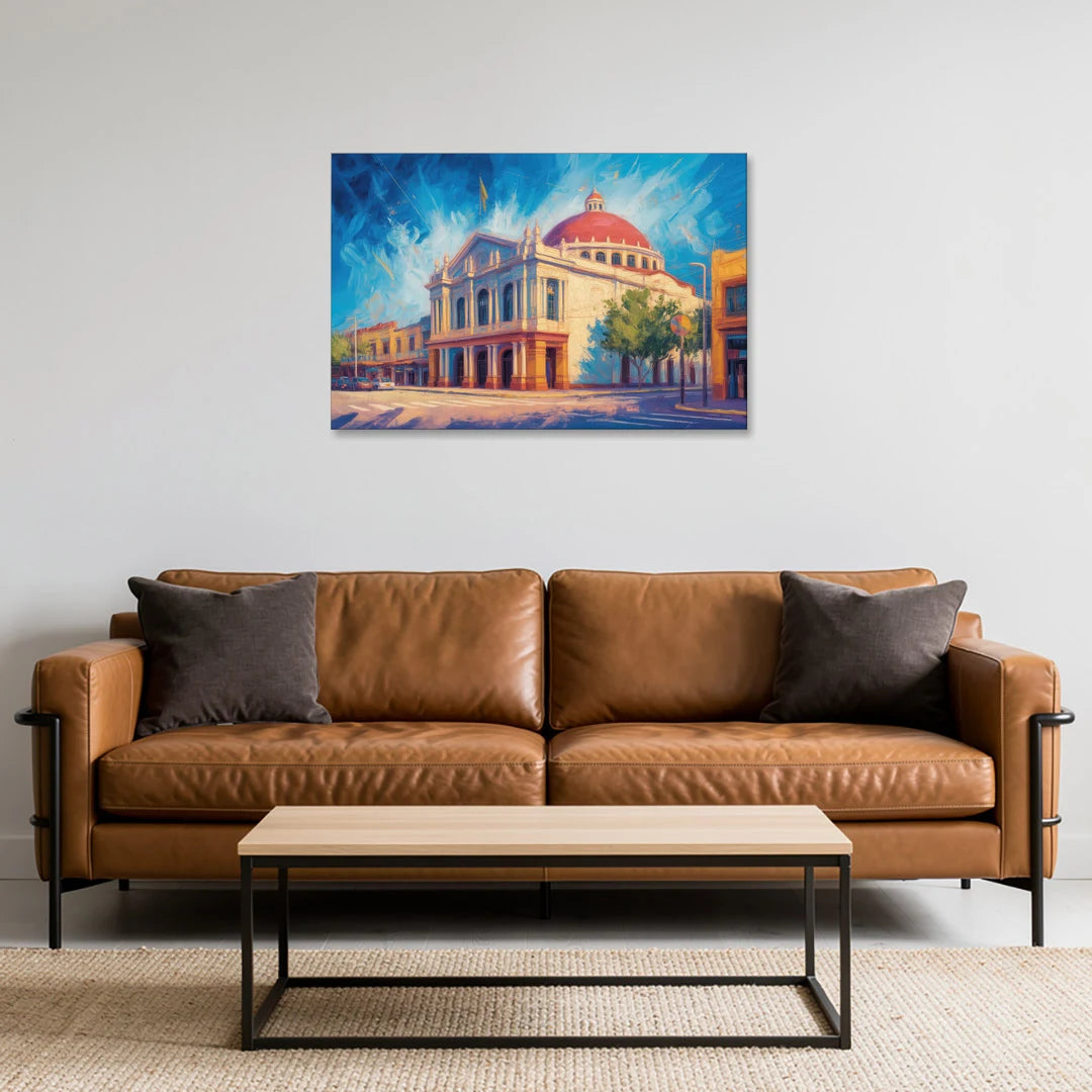 Teatro Macedonio Alcalá - Canvas Wall Art - Sofa - 36x24