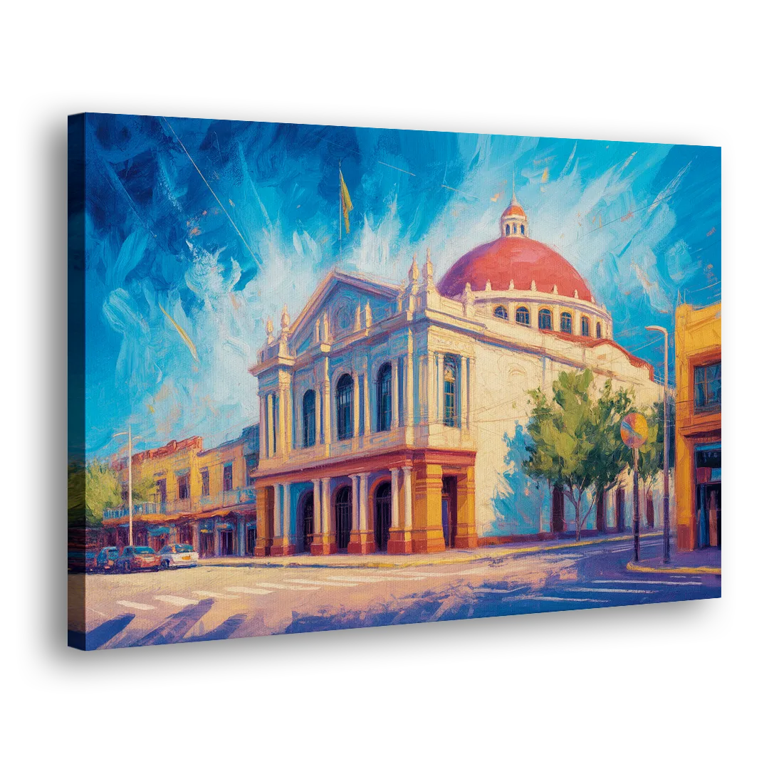 Teatro Macedonio Alcalá Side - Canvas Wall Art
