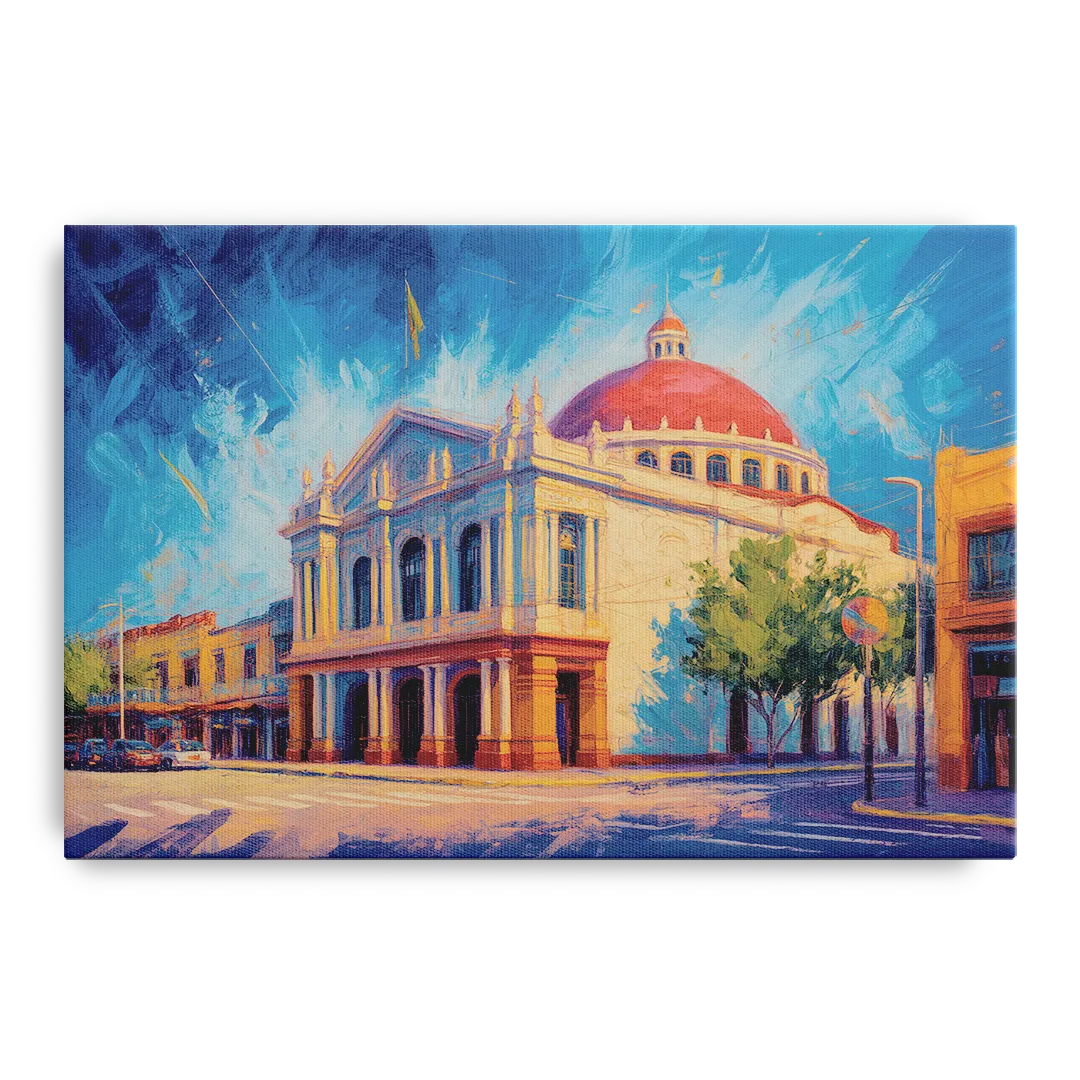 Teatro Macedonio Alcalá Front - Canvas Wall Art