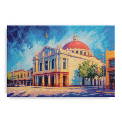 Teatro Macedonio Alcalá Front - Canvas Wall Art