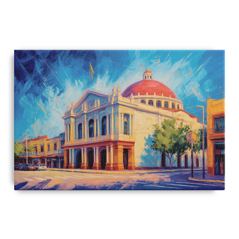 Teatro Macedonio Alcalá Front - Canvas Wall Art