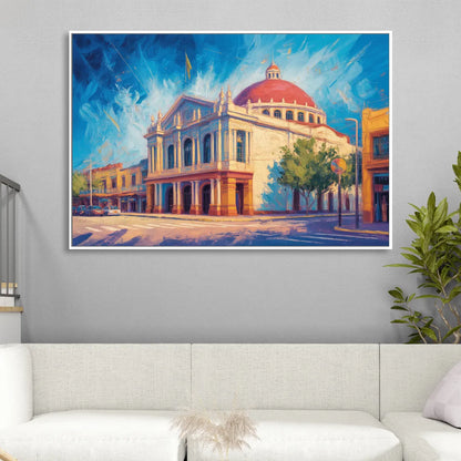 Teatro Macedonio Alcalá Sitting Room - White Canvas Wall Art