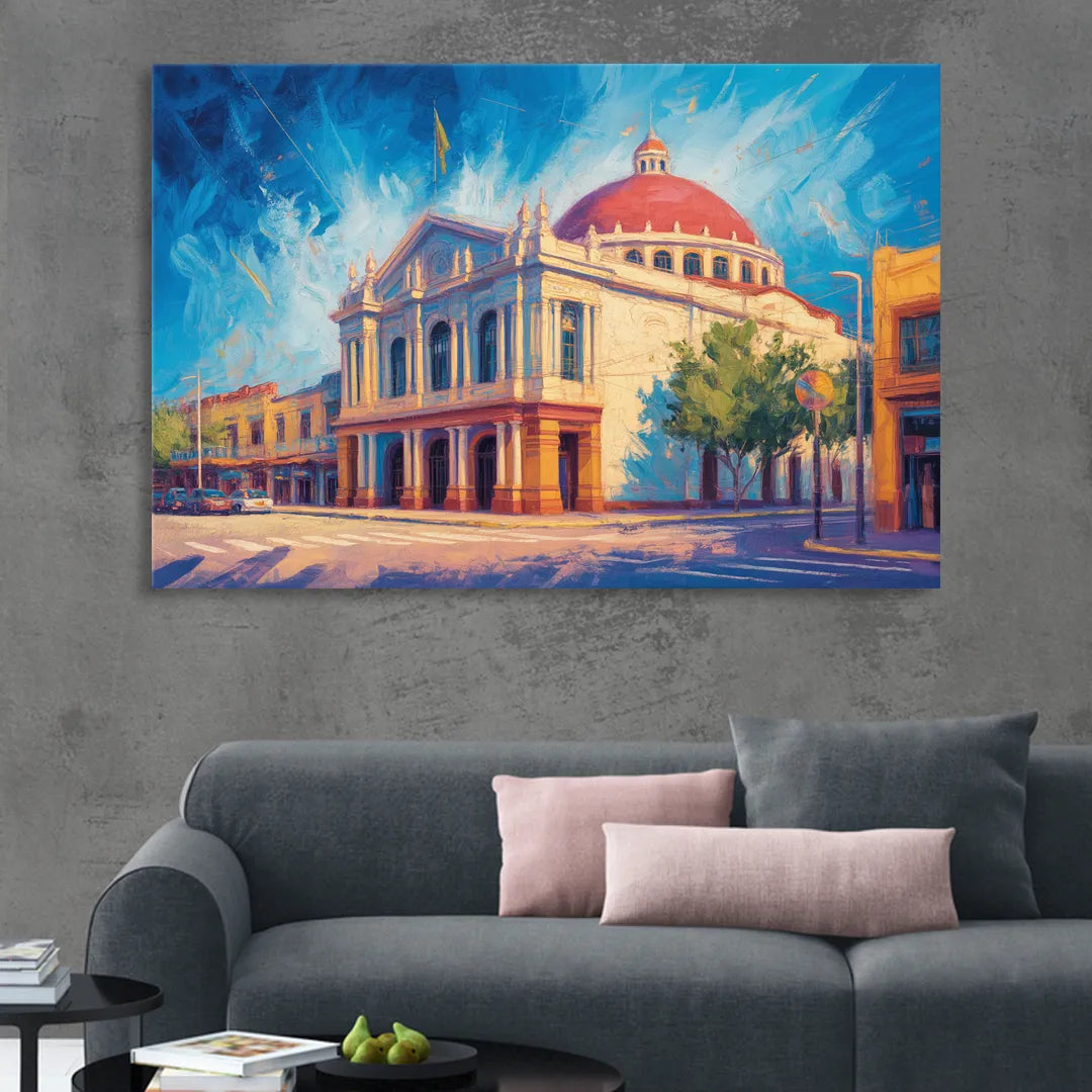 Teatro Macedonio Alcalá Living Room - Canvas Wall Art