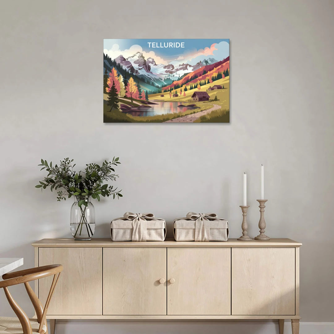 Telluride Alpine Landscape - Canvas Wall Art - Coffee Table - 36x24