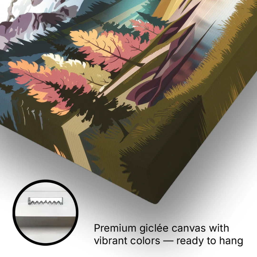 Telluride Alpine Landscape - Canvas Wall Art - Gallery Wrap Corner