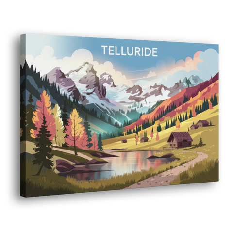 Telluride Alpine Landscape - Canvas Wall Art - Side