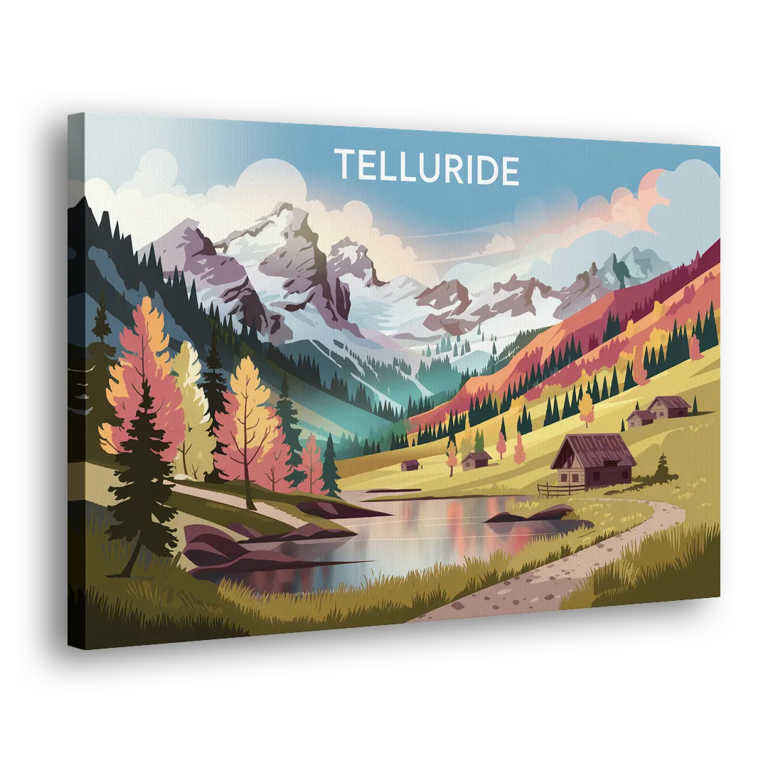 Telluride Alpine Landscape Side - Canvas Wall Art