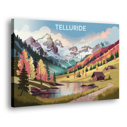 Telluride Alpine Landscape Side - Canvas Wall Art