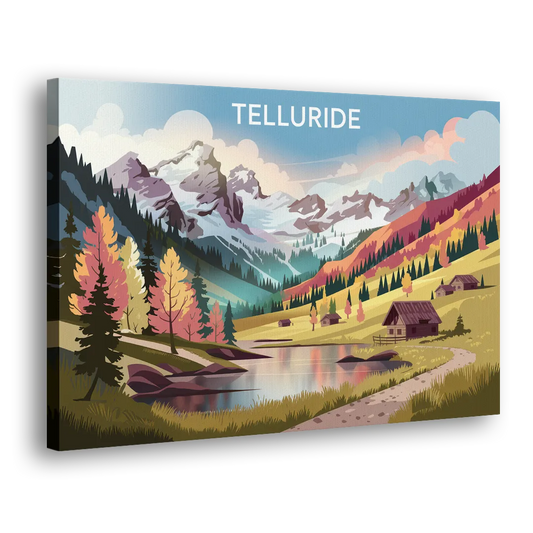 Telluride Alpine Landscape Side - Canvas Wall Art