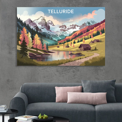 Telluride Alpine Landscape Living Room - Canvas Wall Art