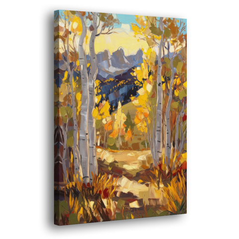Telluride Autumn Aspen Forest - Canvas Wall Art - Side
