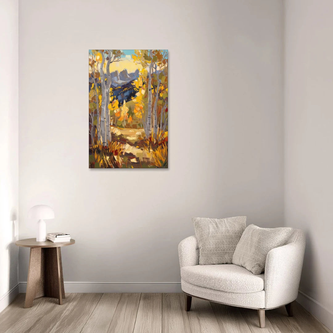 Telluride Autumn Aspen Forest - Canvas Wall Art - Sofa - 24x36
