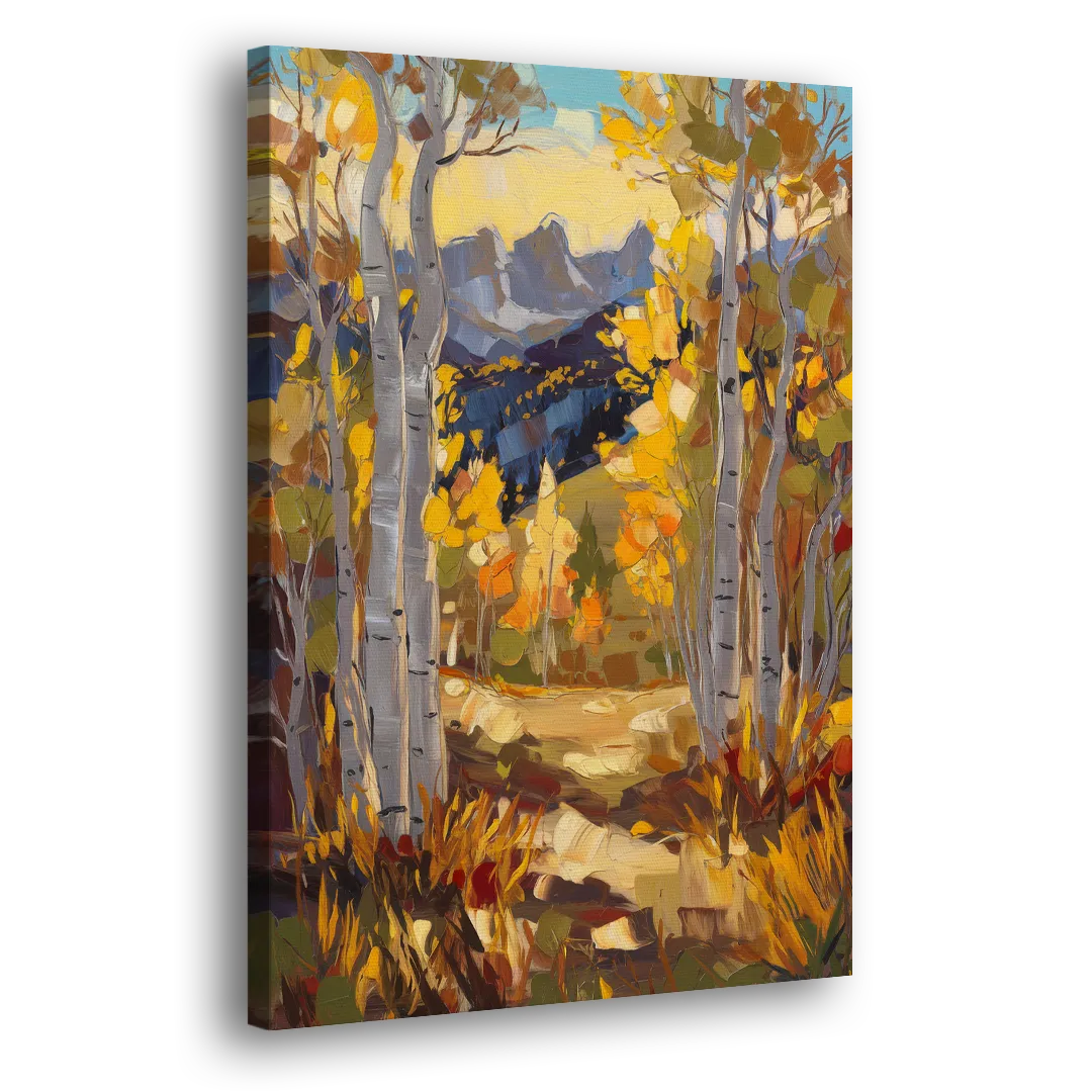 Telluride Autumn Aspen Forest Side - Canvas Wall Art