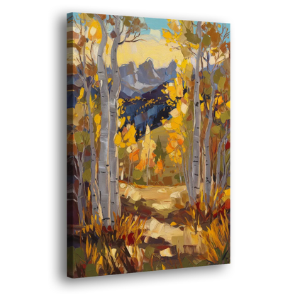 Telluride Autumn Aspen Forest Side - Canvas Wall Art