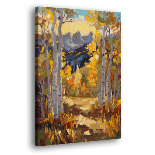 Telluride Autumn Aspen Forest Side - Canvas Wall Art